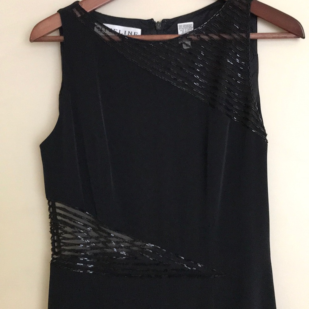 Black evening formal gown. NITELINE.